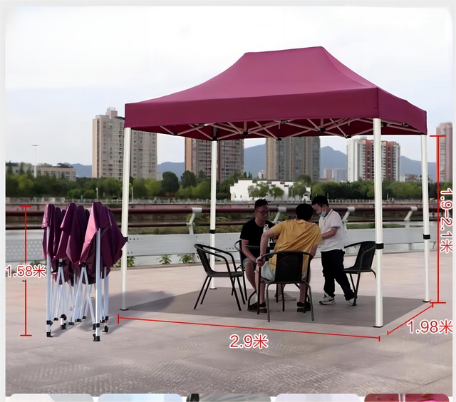 Hochwertiges Pop-Up-Überdachung, 10 x 10 Fuß, 2 x 2 m, 3 x 3 m, 3 x 4,5 m, 3 x 6 m, Messezelt, Außenwerbung, Faltzelt, 3 x 3 m Pavillonstoff