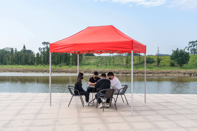 Outdoor-Event-Zelt mit individuellem Logo, Messe-Promotion, 6 x 10 Fuß Pop-Up-Werbung, individuell bedrucktes Vordach mit Stahlrahmen-Zelt