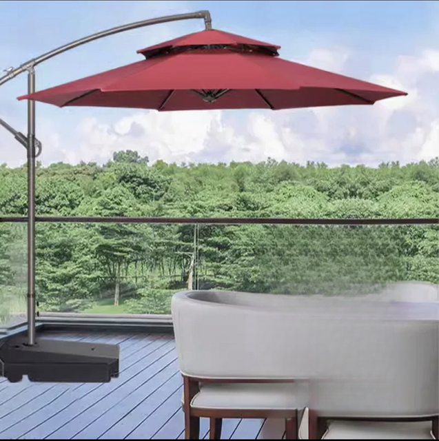Seitenstange für Schwimmbad, zusammenklappbar, Terrassenstoff, wasserdicht, individueller Sonnenschutz für den Außenbereich, freitragender Garten-Sonnenschirm, Strandsonne