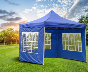 Tragbares, faltbares Pop-up-Überdachungszelt aus Stahl, wasserdicht, anpassbar, mit Logo-Druck, Veranstaltungen, mit Fenster-Seitenwand