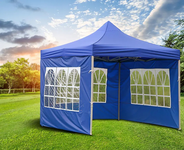 Tragbares, faltbares Pop-up-Überdachungszelt aus Stahl, wasserdicht, anpassbar, mit Logo-Druck, Veranstaltungen, mit Fenster-Seitenwand