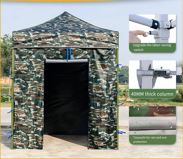 Maßgeschneidertes Faltzelt, 3 x 3 Meter dick, Werbe-Ausstellungsstand, Viereck-Überdachung, Werbung für Schlauchboote, Zelt zum Verkauf