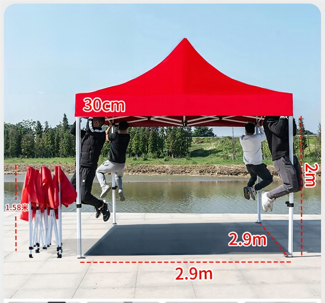Großhandel 10x10ft Pop-Up-Überdachung, Festzelt, individuell bedrucktes Logo für Messewerbung, Faltzelt, Partyzelt