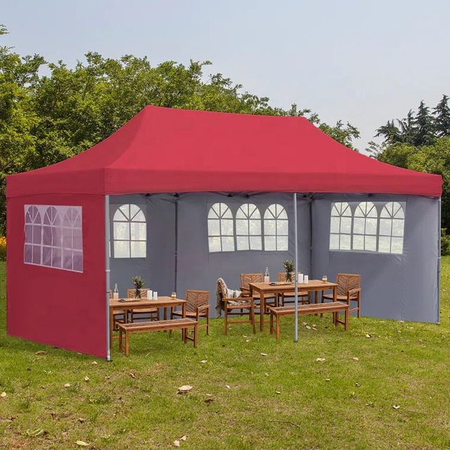 Benutzerdefiniertes Logo bedrucktes 10 x 20 Fuß großes, faltbares Pop-up-Überdachungszelt für Messen, Werbezelt für den Großhandel