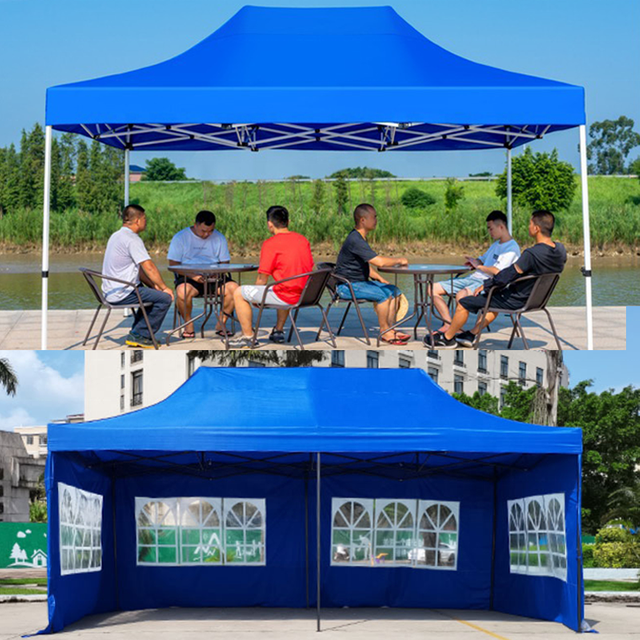3 x 4,5 wasserdichtes Faltzelt für Messen, Pop-Up-Überdachung mit Stahlrahmen, Outdoor-Partys, Veranstaltungen, anpassbarer Logo-Druck