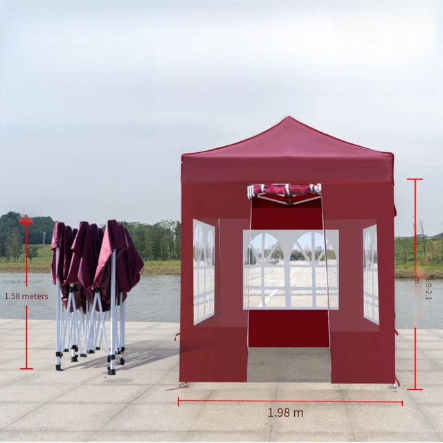 Individuell bedrucktes, faltbares Outdoor-Event mit Stahlrahmen, Pop-Up-Zelte, Überdachung, Messezelt, Stahlrahmen