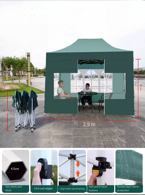 Großhandel Outdoor Oxford Ausstellung Aluminium Sport Faltveranstaltung Messe Überdachungszelt Sechseckiger Diamantrahmen